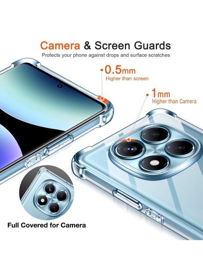 جراب حماية لهاتف Redmi Note 15 Pro Plus 5G، مصنوع من مادة TPU شفافة ناعمة، خفيف الوزن، مقاوم للصدمات، مع حماية للكاميرا. - Image 3